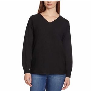 NWT Ella Moss Ladies V-neck Ribbed Sweater